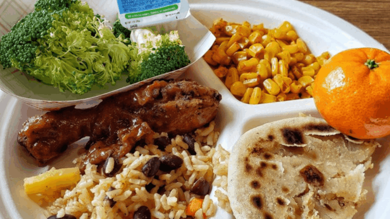 School Lunch Served Family Style